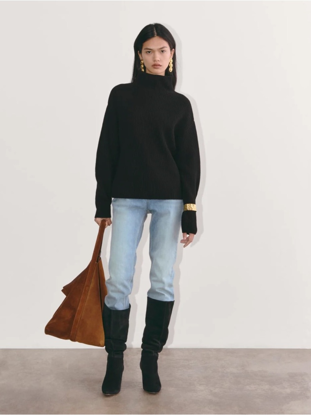 Everlane The‎ Fisherman Turtleneck Sweater in Wool Cashmere Size: XS, NWT